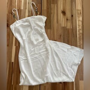 Zara Satin Dress with Chain Straps